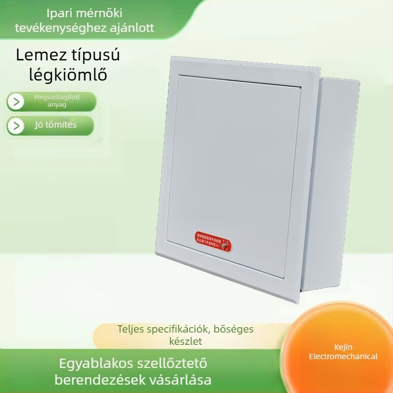 Panel típusú füstkibocsátó ventillátor távirányítással és helyi vezérléssel, elektromos panel típusú füstkibocsátó, tűzvédelmi ventilláció normálisan zárva, többlevelű