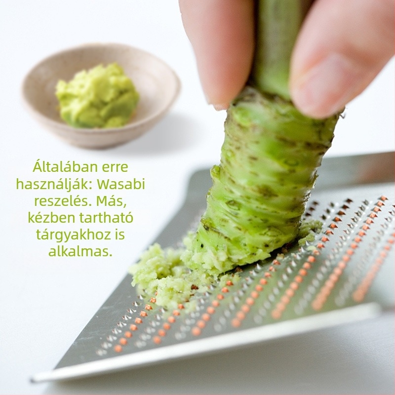 Kézi őrlő wasabihoz, gyömbérhez és fokhagymához, rozsdamentes acél