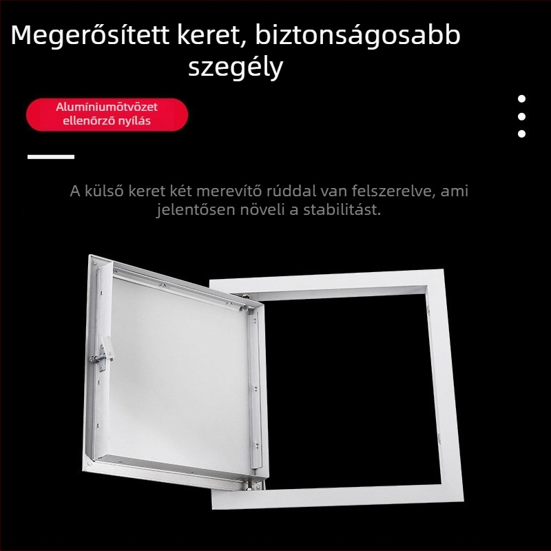 Karbantartási hozzáférési panel élvédő keretével irodai falakhoz, javítópanel irodai falakhoz, mágneses csőnyomásos szellőzőkimenet