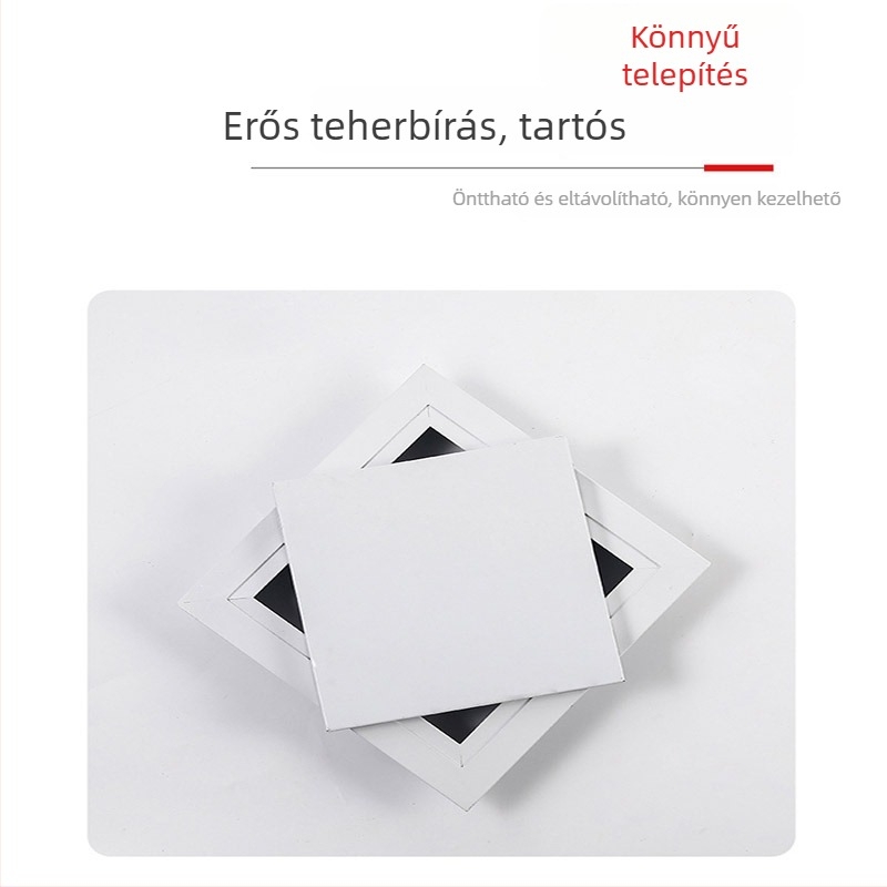 Karbantartási hozzáférési panel élvédő keretével irodai falakhoz, javítópanel irodai falakhoz, mágneses csőnyomásos szellőzőkimenet