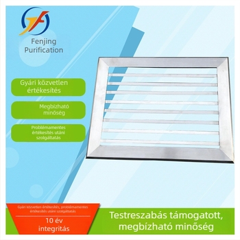 Rozsdamentes acél visszaáramló ablakrács pormentes tiszta helyiségekhez és műhelyekhez