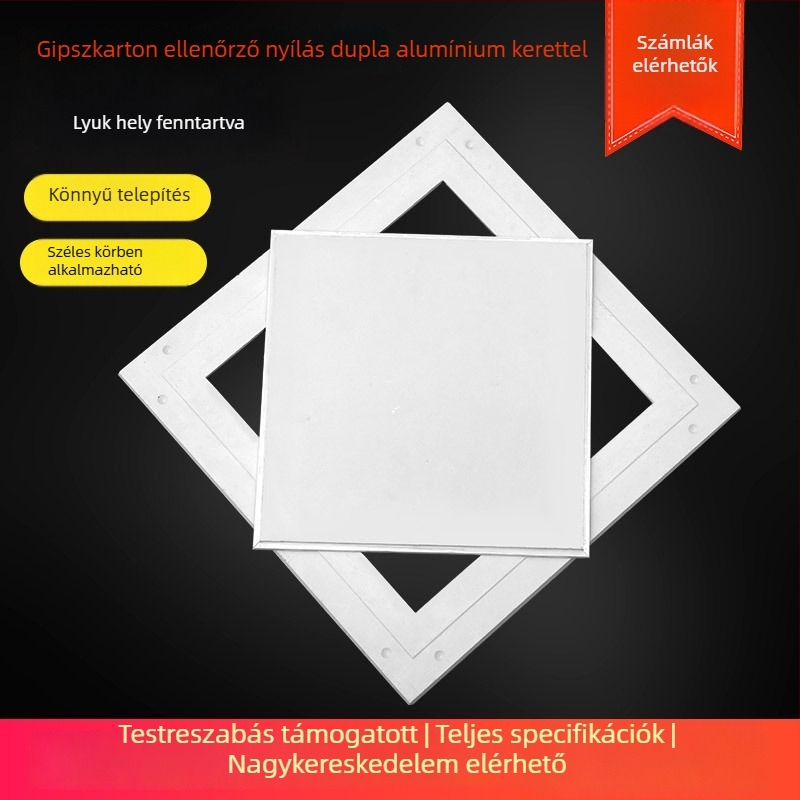 Gipsz karbantartási panel dupla alumínium éllel, különböző méretekben.