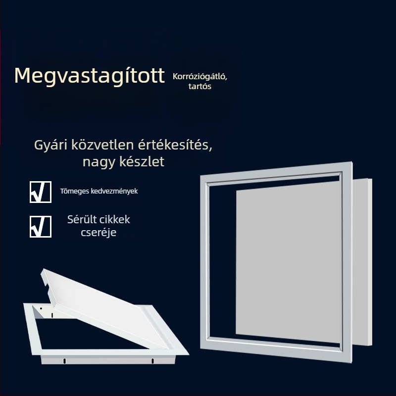 Alumínium ötvözetű nyomó típusú mágneses hozzáférési panel falhoz, csövekhez és mennyezethez