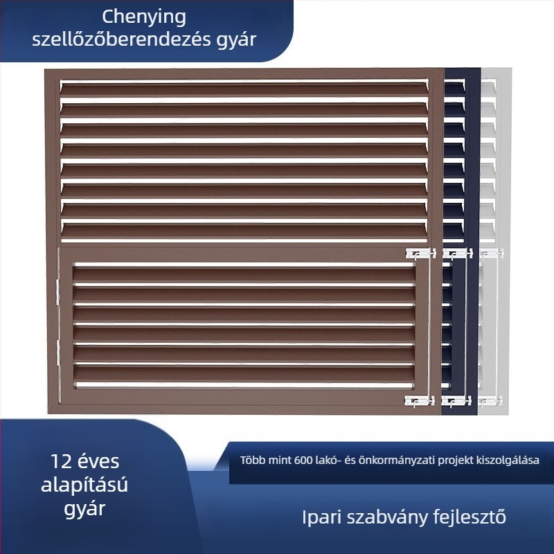 Alumíniumötvözetű lamellás redőnyök