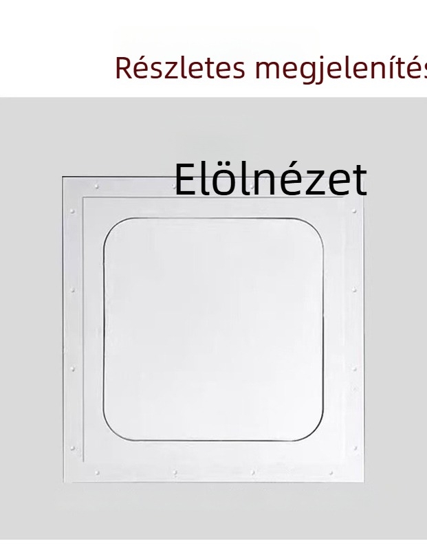 Kerekített sarkú gipszkarton mennyezeti hozzáférési panel, dupla alumínium éllel, előre beépített íves díszítéssel