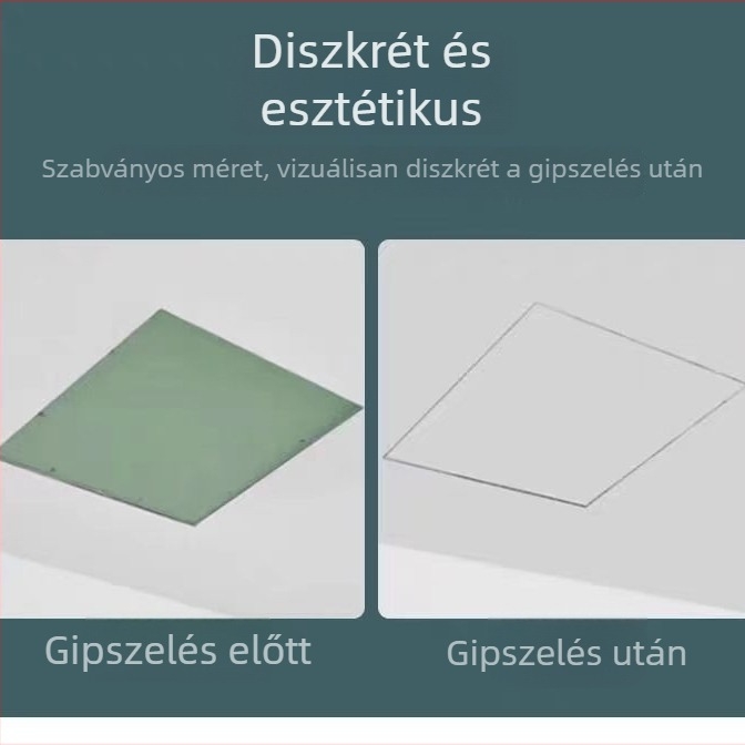 Rejtett gipszkarton mennyezeti hozzáférési panel, inspekciós fedél, dekoratív, nedvességálló, vastabb szellőző panel, testreszabható