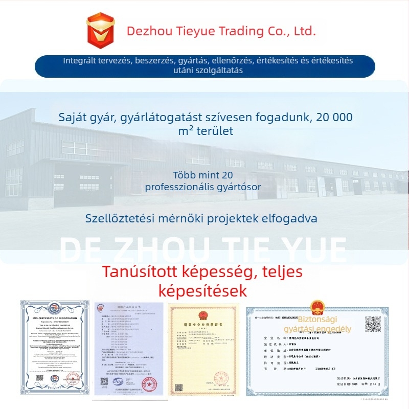 Központi klímaberendezés légcsatornájának dekoratív rácsa, esőálló, egyes rétegű alumíniumötvözet lamellák