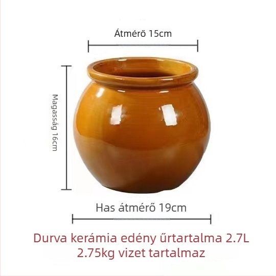 Retro agyag edény csirkeleveshez – teljes készlet prémium csomagolással