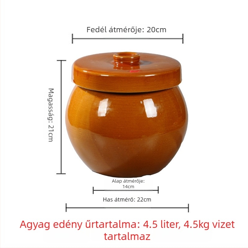Retro agyag edény csirkeleveshez – teljes készlet prémium csomagolással