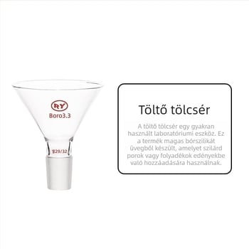 Háromszög alakú töltő tölcsér 3.3-boroszilikát üveg