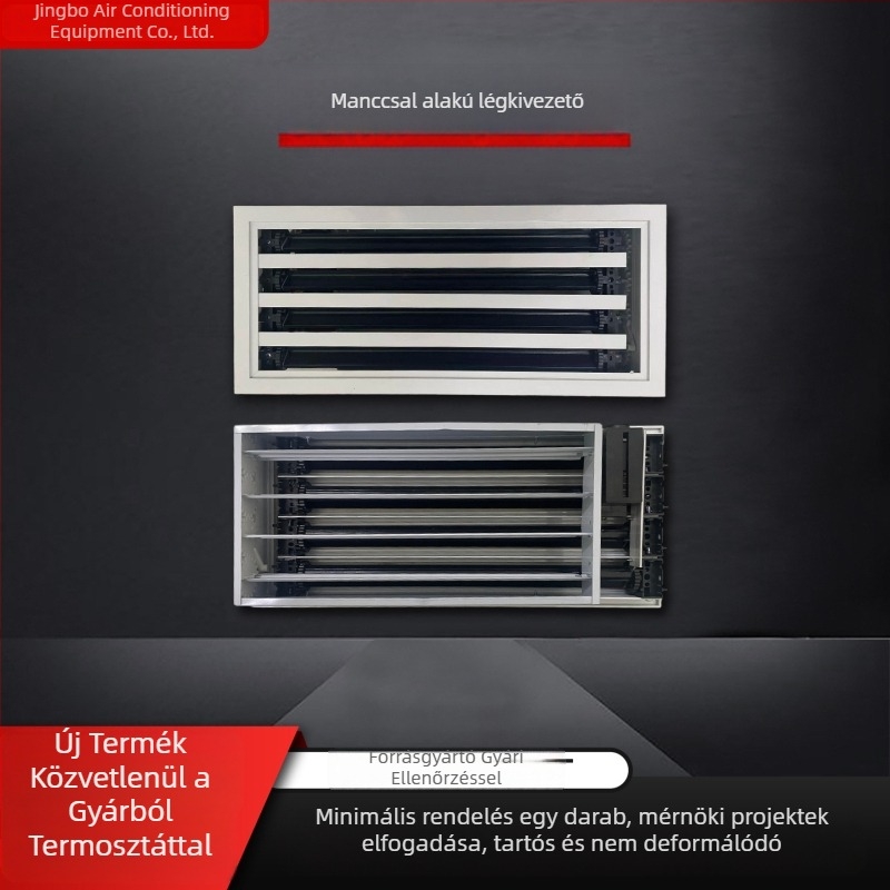 Alumínium ötvözetből készült karmok alakú légkivezető termosztáttal központi klímához, különböző méretek