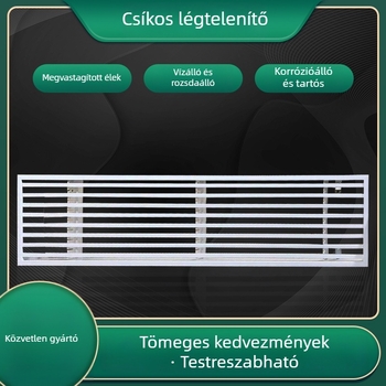 ABS csíklapos légkivezető központi klímához, négyzetes és ívelt forma