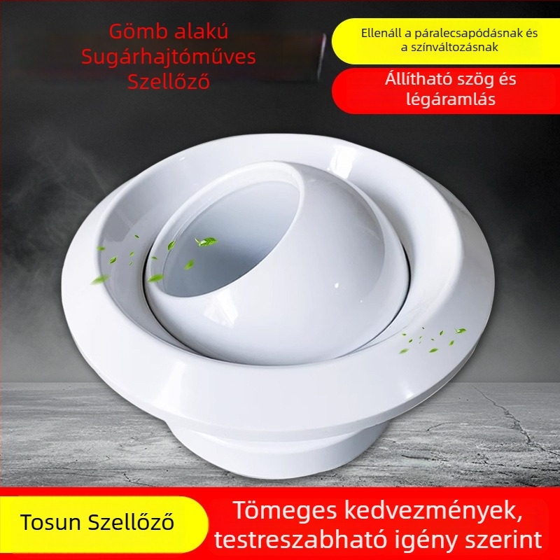 Központi klímaberendezéshez készült gömb alakú légkimenet ABS anyagból