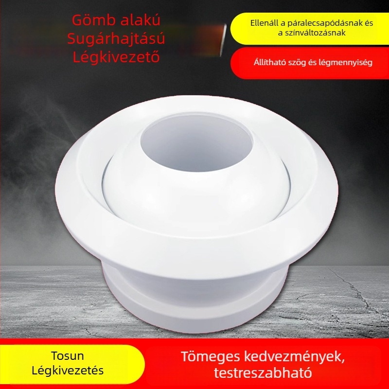 Központi klímaberendezéshez készült gömb alakú légkimenet ABS anyagból