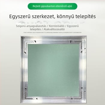 Rejtett gipszkarton hozzáférési panel alumíniumötvözetes ajtóval és mágneses mennyezeti panellel, gyorsnyitású, vízálló mennyezet