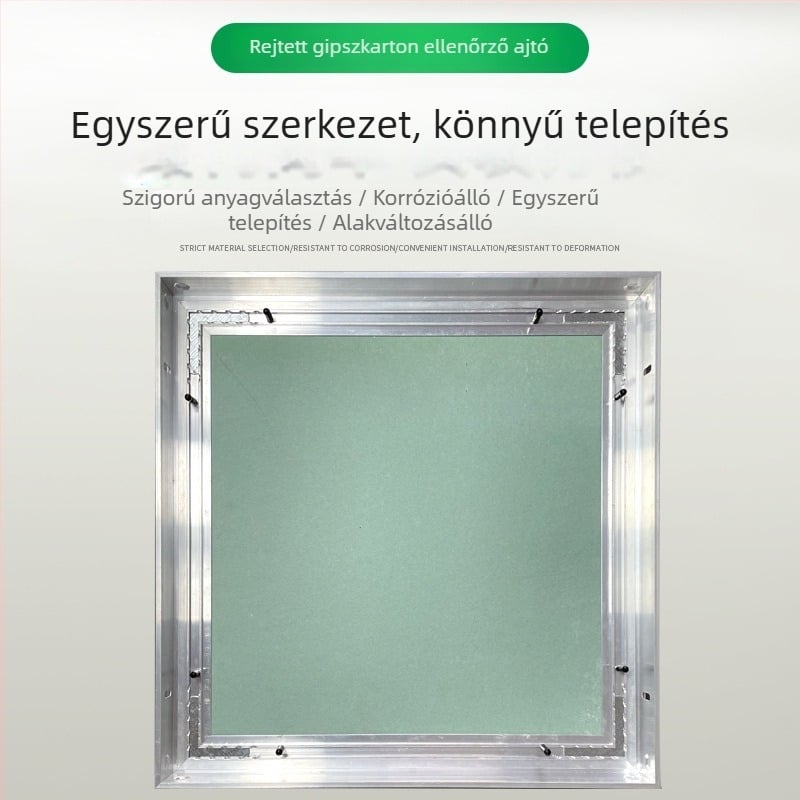 Rejtett gipszkarton hozzáférési panel alumíniumötvözetes ajtóval és mágneses mennyezeti panellel, gyorsnyitású, vízálló mennyezet