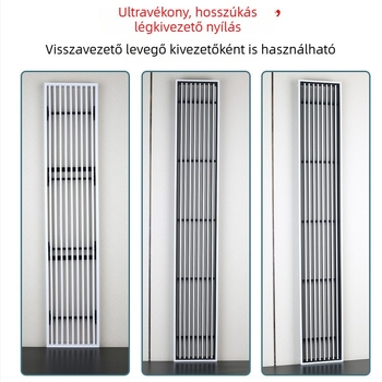 Egyedi alumínium ötvözetű lineáris légkivezető, rendkívül keskeny és hosszú rács, ABS antisztrop klímaberendezés szellőző