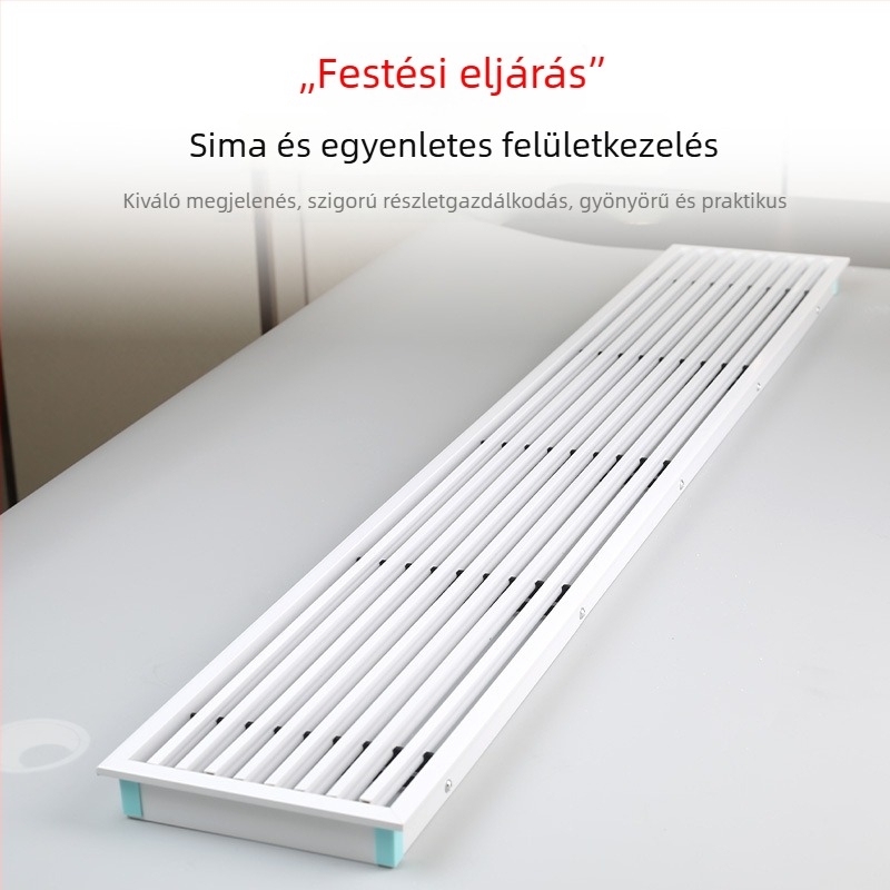 Egyedi alumínium ötvözetű lineáris légkivezető, rendkívül keskeny és hosszú rács, ABS antisztrop klímaberendezés szellőző