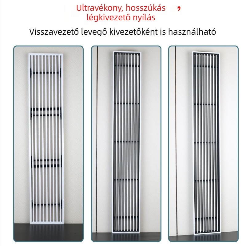 Egyedi alumínium ötvözetű lineáris légkivezető, rendkívül keskeny és hosszú rács, ABS antisztrop klímaberendezés szellőző