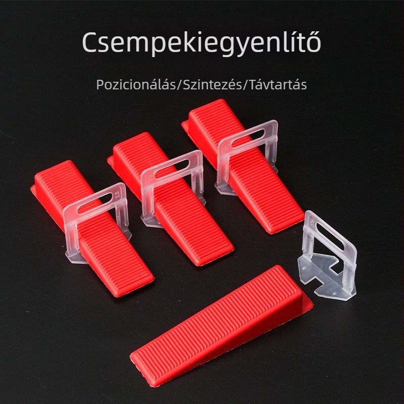 Csempehézagok szintbeállító eszközök: szintező, klipszek, pozicionáló, beszúró elemek és szegék falra és padlóra történő burkoláshoz