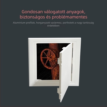 Központi klímaberendezés, alumínium ötvözetű hozzáférési panel zsanérzárral, lamellás levegődifúzor