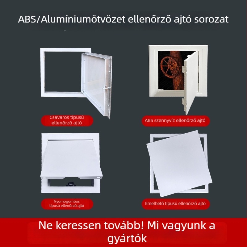 Központi klímaberendezés, alumínium ötvözetű hozzáférési panel zsanérzárral, lamellás levegődifúzor