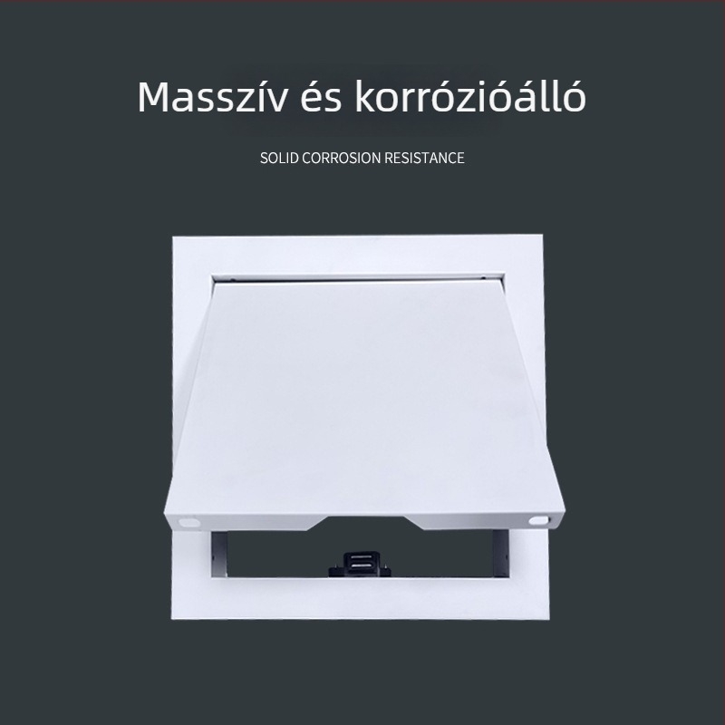 Központi klímaberendezés, alumínium ötvözetű hozzáférési panel zsanérzárral, lamellás levegődifúzor