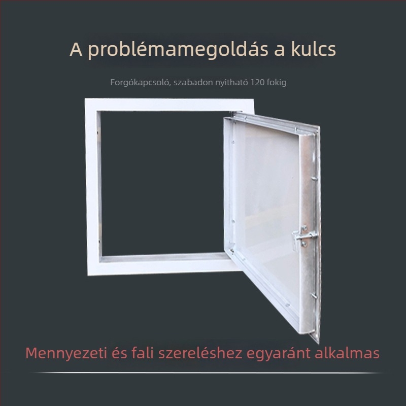 Központi klímaberendezés, alumínium ötvözetű hozzáférési panel zsanérzárral, lamellás levegődifúzor