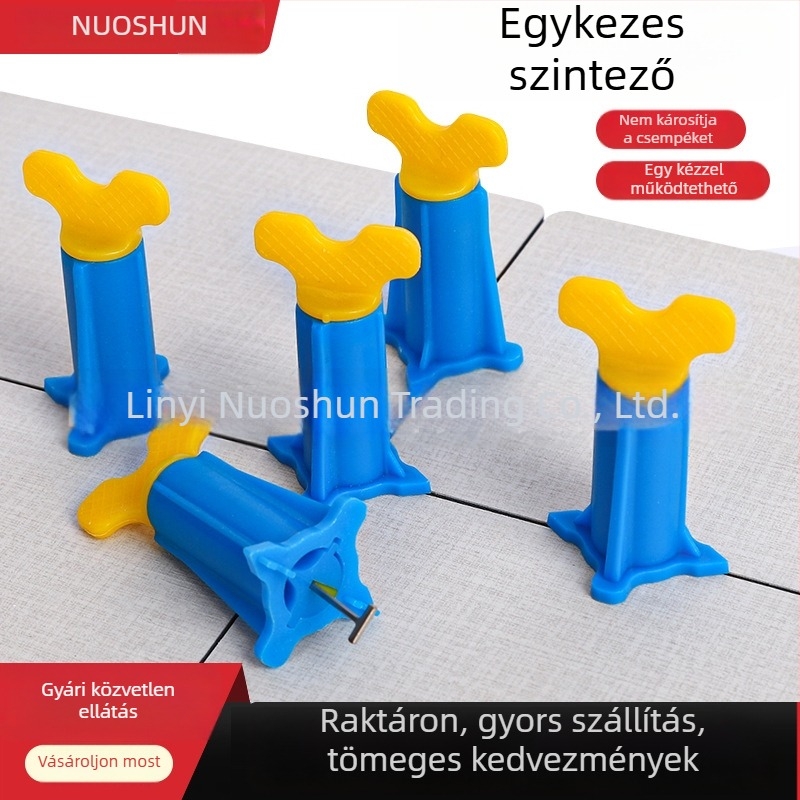 Új egykezes csempe szintező vastagított anyaggal, falra szerelhető pozicionáló csempe cserélhető tűvel, egykezes csempe szerelő eszköz