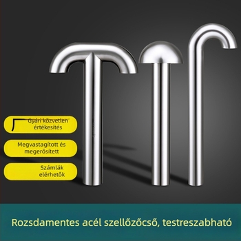 304 rozsdamentes acél tetőventilációs sapka izolációval a kivezetőcsőhöz