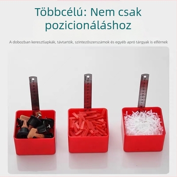 Csempéző szintező eszköz mérődobozzal