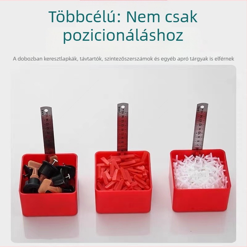 Csempéző szintező eszköz mérődobozzal