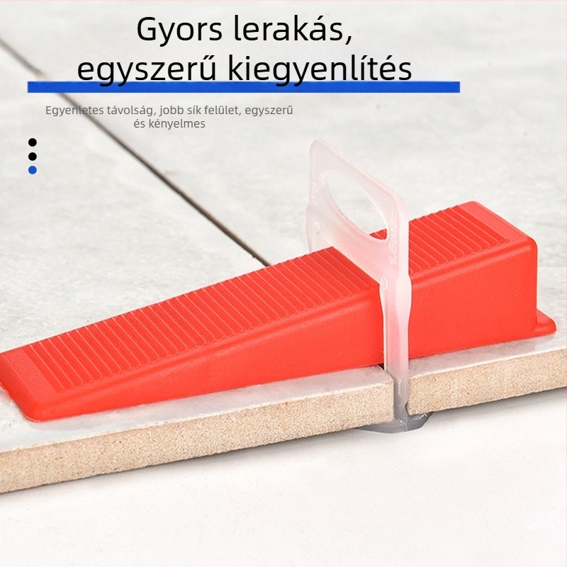 Csempe szintező eszköz alapbetétekkel padló- és falicsempéhez – Pozicionáló klipszek a hézagok egyenletes eléréséért