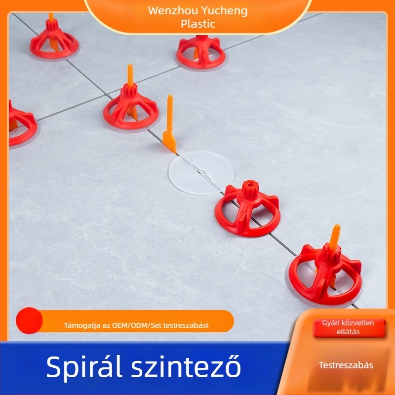 Személyre szabott spirálos csempe szintező, újrahasználható eszköz fal- és padlólapokhoz, fugák pozicionálása