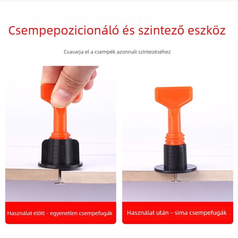 Padló- és falicsempe szintező eszköz, kőműves pozicionáló segéd