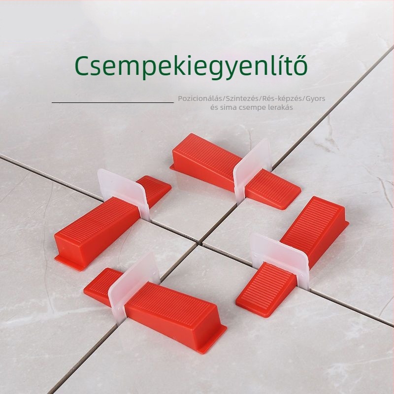 Műanyag vastagított csempe szintező klín – pontos csempe igazítás kereszt távtartókkal