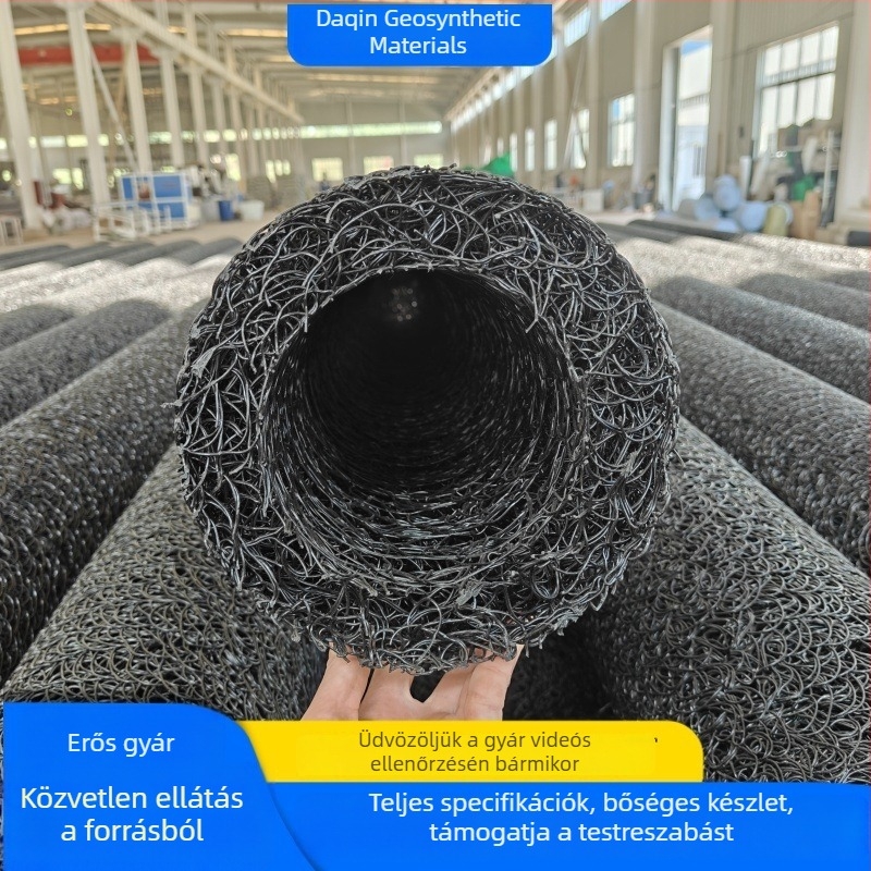 Műanyag permeábilis lefolyócsatorna belső támaszokkal, kör- vagy téglalap alakú keresztmetszetben, 30-400 mm