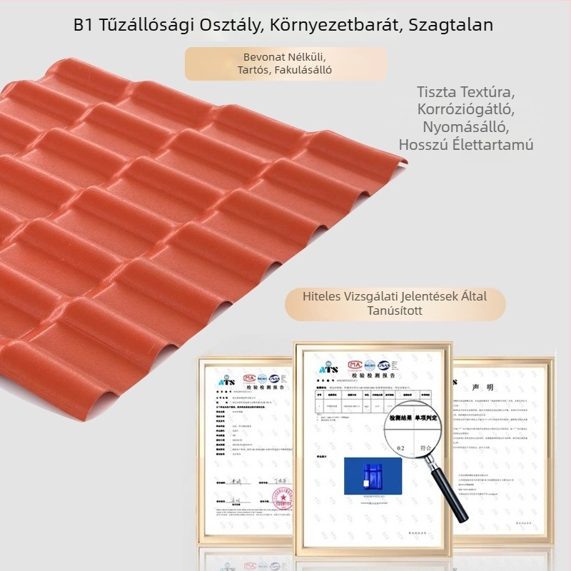 Szintetikus gyanta tetőcserép felújítása villákhoz és vidéki tetőcserépfabrikákhoz, vastagított kínai stílusú antik tetőcserepek