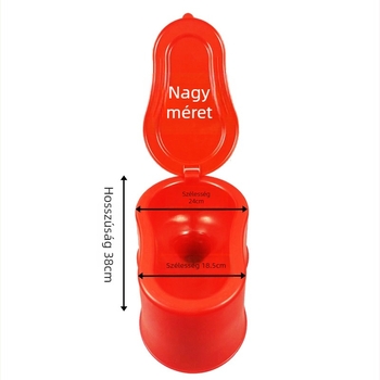 Ideiglenes nagyméretű műanyag guggolós WC építési területekre, nem eldobható, szagtalan
