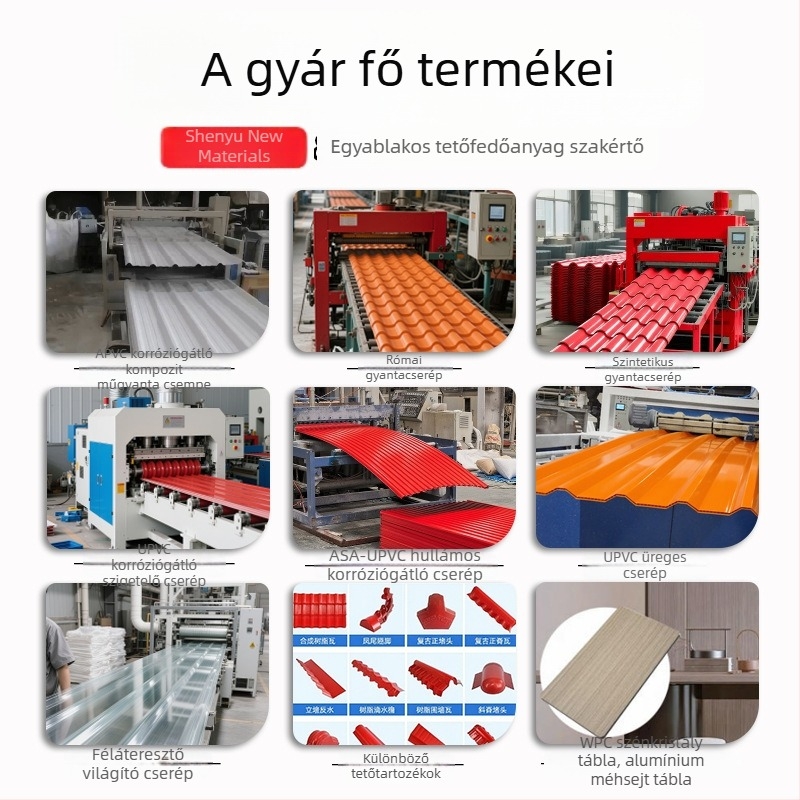 PVC üreges tetőcserepek gyártelepi előtetők és állattenyésztési fedésekhez | Műanyag-vas korrózióálló tetőcserepek