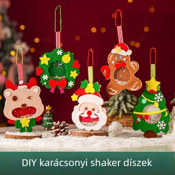 DIY készlet karácsonyi díszekhez nem szőtt anyagból gyerekeknek