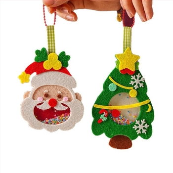 DIY készlet karácsonyi díszekhez nem szőtt anyagból gyerekeknek