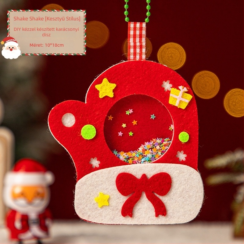 DIY készlet karácsonyi díszekhez nem szőtt anyagból gyerekeknek
