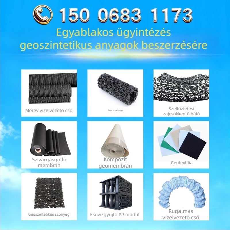 HDPE rugalmas, áteresztő cső gyephez és zöldterületekhez, földalatti drenázs alagút, merev rugós drenázscső