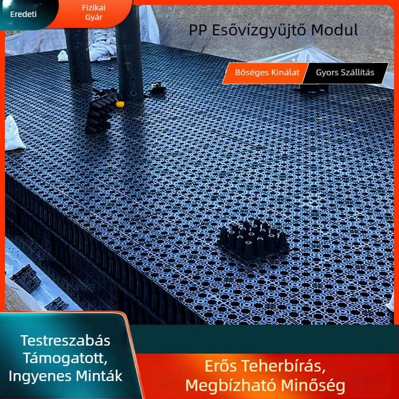 Esővízgyűjtő PP-modul községi és iskolai kertészeti projektekhez — esővíz-újrahasznosítási rendszer tartállyal