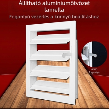 Alumínium ötvözetű kézi kapcsolású állítható lamellák kültéri használatra, esőálló, faldekoráció