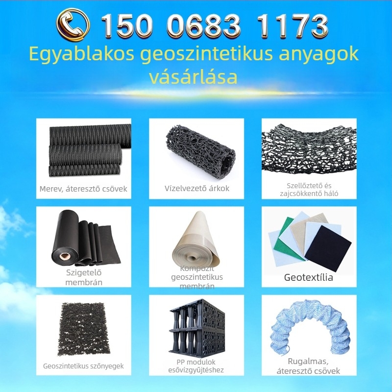 HDPE merev áteresztő cső hullámos hálós mintázattal, tájépítéshez, kerthez és fű alatti vízelvezetéshez