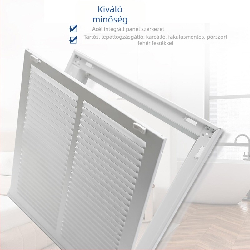 Galvánizált acél visszafutó levegőrács levehető ajtóval, ventilációs fedél és HVAC hideg levegő beömlő rács