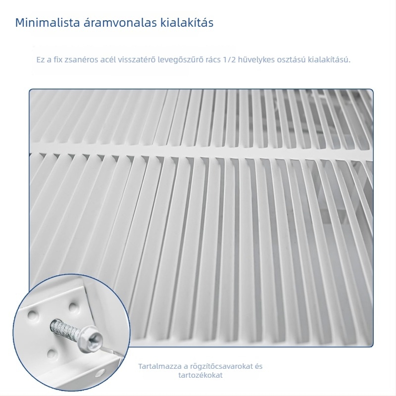 Galvánizált acél visszafutó levegőrács levehető ajtóval, ventilációs fedél és HVAC hideg levegő beömlő rács
