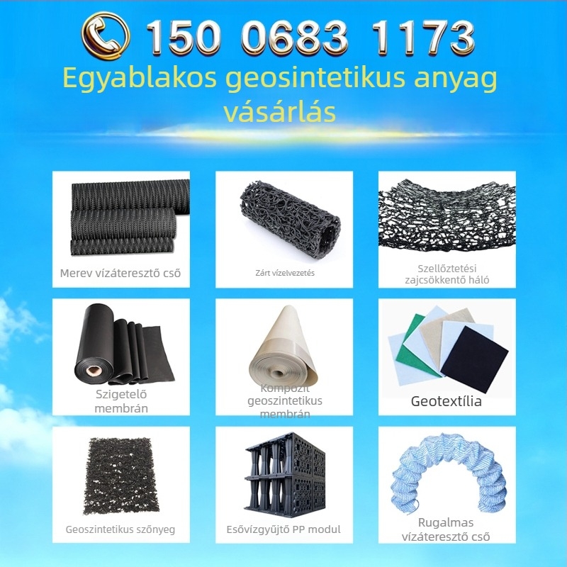 Műanyag vízelvezető cső, merev típusú permeábilis cső kerthez, gyephez és tájépítéshez, föld alatti vízelvezetés